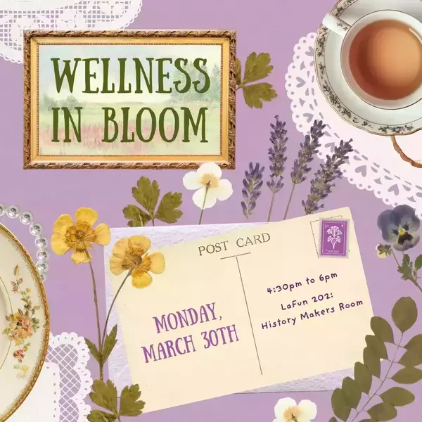 GRC Wellness in Bloom, Spring 2026. Katie Nguyen, GRC Graphic Designer.